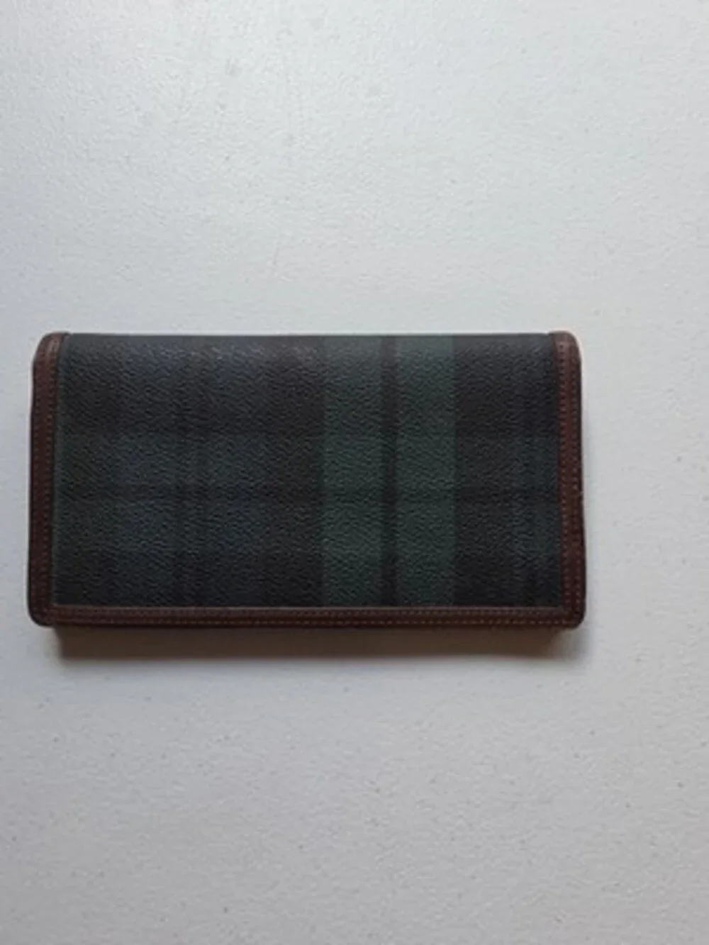Vintage 90’s Polo Ralph Lauren Blackwatch Tartan Plaid Leather Wallet Checkbook